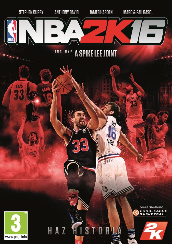portada NBA 2K16 Pau Gasol Marc Gasol