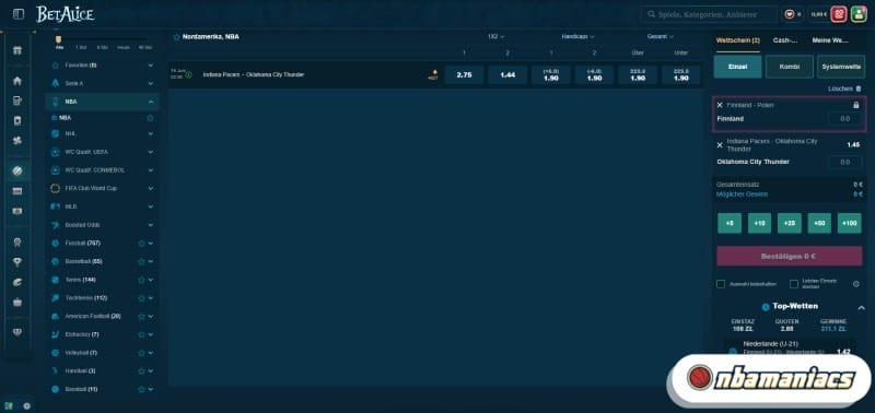 NBA Sportwetten online