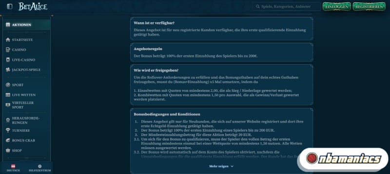 Sportwetten Willkommensbonus Bedingungen