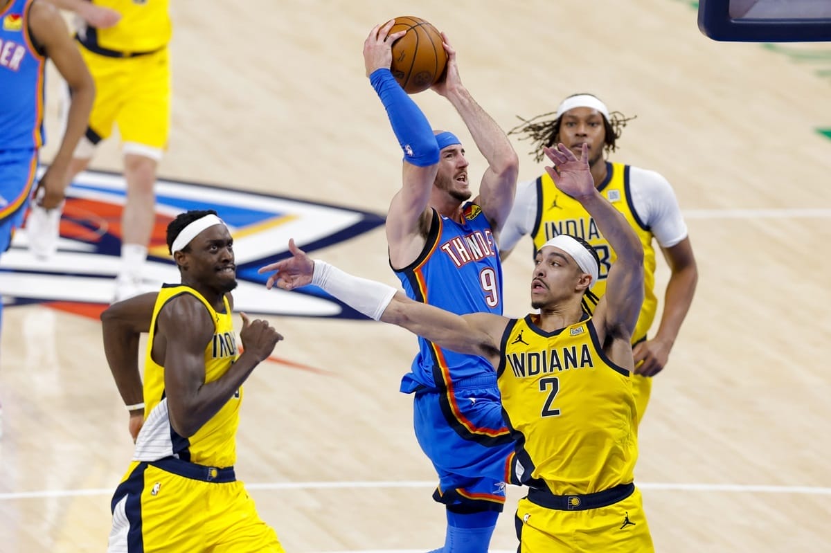 caruso f uhrt thunder gegen pacers in den nba finals 2025