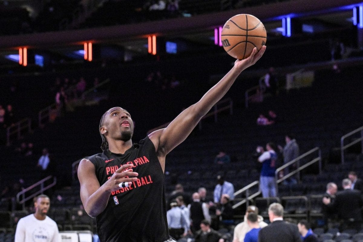maxey gl anzt beim 76ers duell gegen die knicks