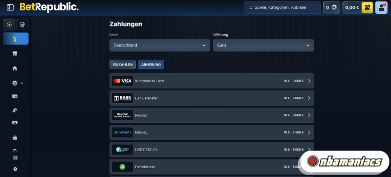 Auszahlung beim Buchmacher BetRepublic Auszahlungen bei Paysafe Buchmacher ohne LUGAS