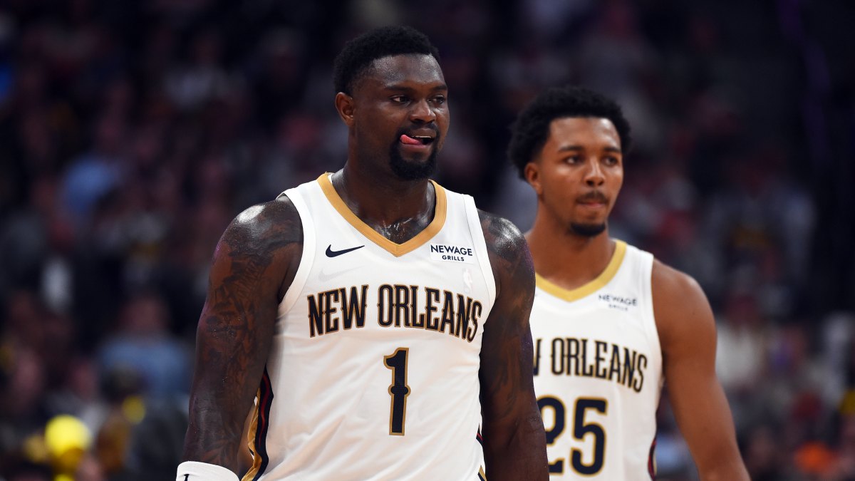 Zion Williamson während eines Spiels mit den New Orleans Pelicans.