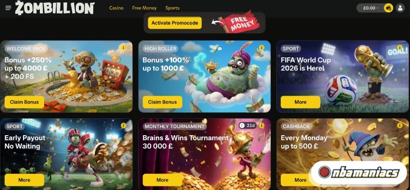 Bonuses at best betting site Zombillion