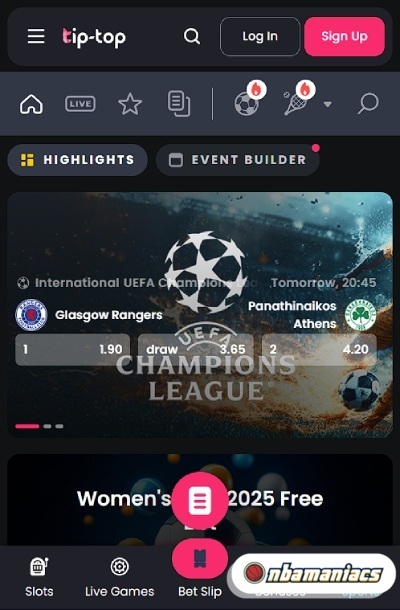 mobiele bookmaker Tip-Top
