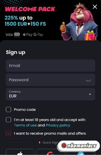 mobiele registratie bij TipTop