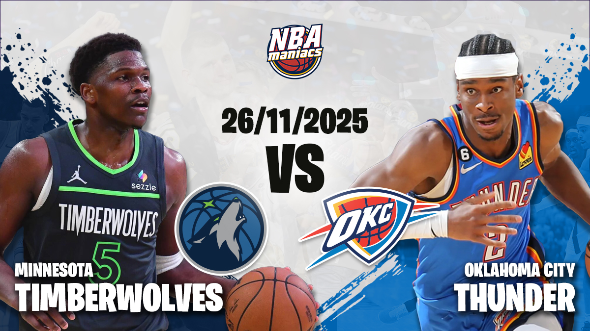 timberwolves dagen thunder uit op 26 november 2025