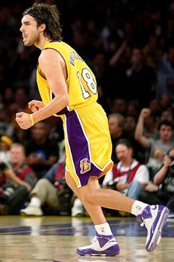 Sasha Vujacic, el segundo mejor jugador de los Lakers ayer