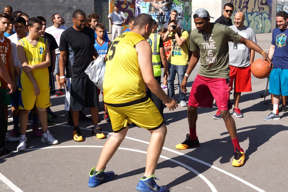 Kevin Durant cancha Barcelona