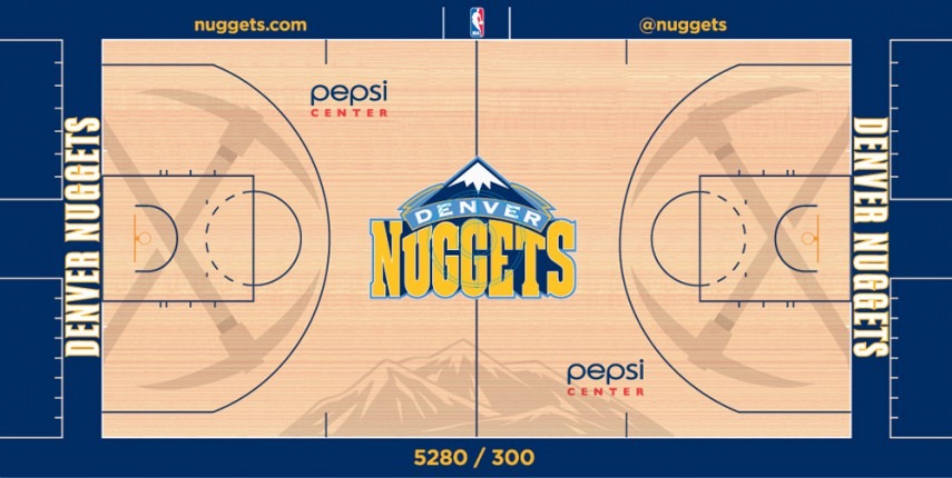 Los Nuggets estrenan diseño en la pista del Pepsi Center