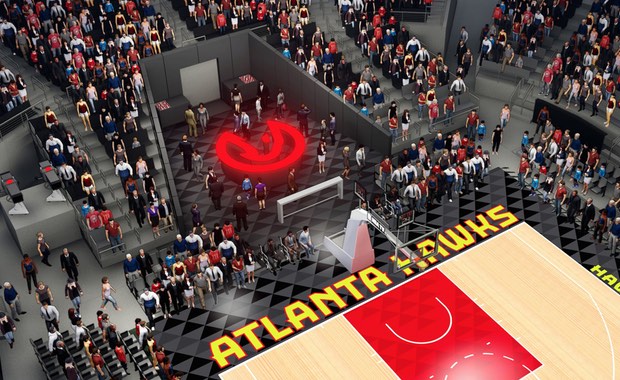 El futuro de los Hawks: bar a pie de pista y barbería en el pabellón