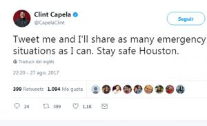 Capela ayuda a los ciudadanos de Houston a través de Twitter