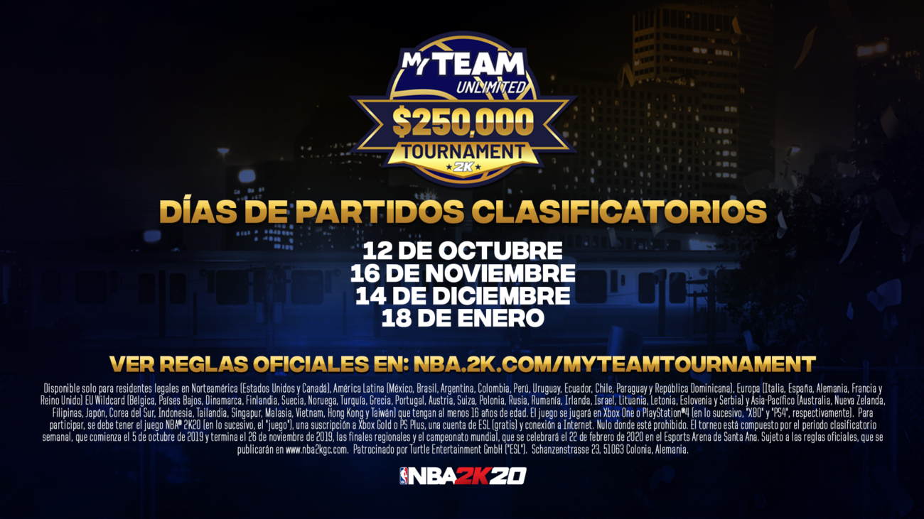 Así será el torneo del modo Ilimitado de MiEQUIPO de NBA 2K20