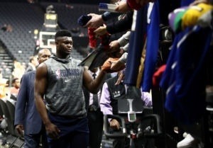 Zion Williamson podría debutar en la NBA este mismo jueves