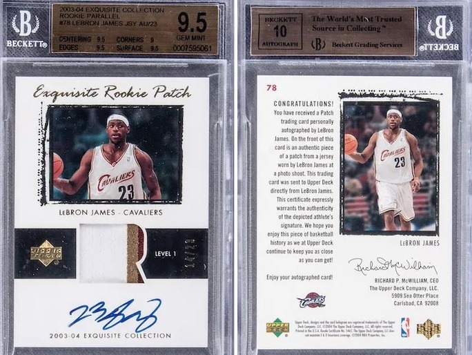 Subastada por casi dos millones una tarjeta de LeBron James