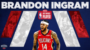 Brandon Ingram, Jugador Más Mejorado de la NBA 2019-20