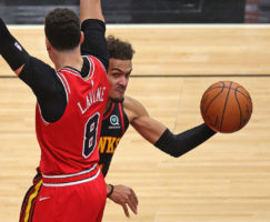 Trae Young agua la histórica noche con 50 puntos de Zach LaVine