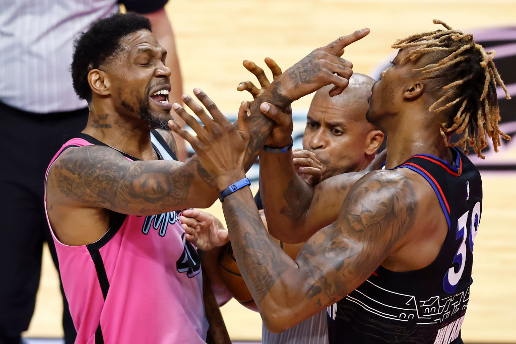 Udonis Haslem: debut, tres minutos en pista y expulsión