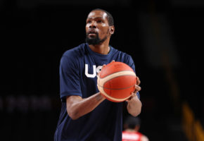 Durant, sobre el Big Three de Nets: "Creo que disfrutamos jugando juntos"
