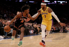 Los Knicks ganan a unos Lakers sin LeBron y con Davis enfermo