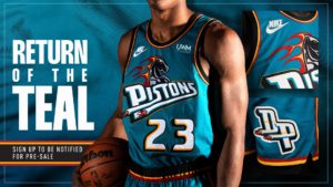 Los Pistons recuperan su icónico logo del 96