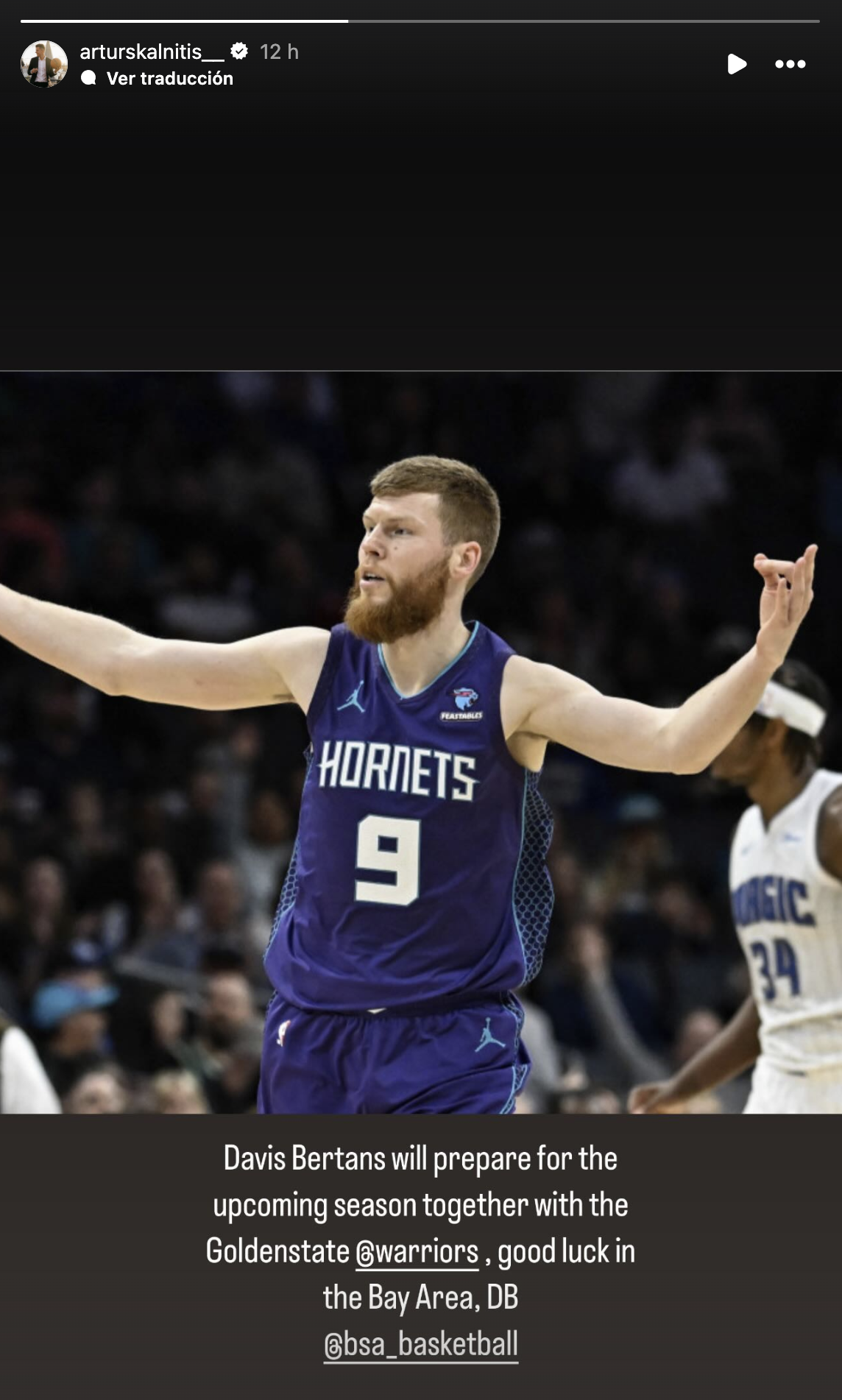Davis Bertans llega a los Warriors