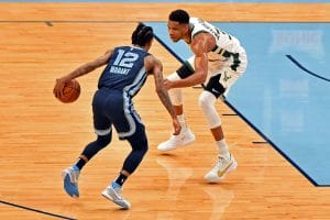 Ja Morant y Giannis Antetokounmpo cara a cara