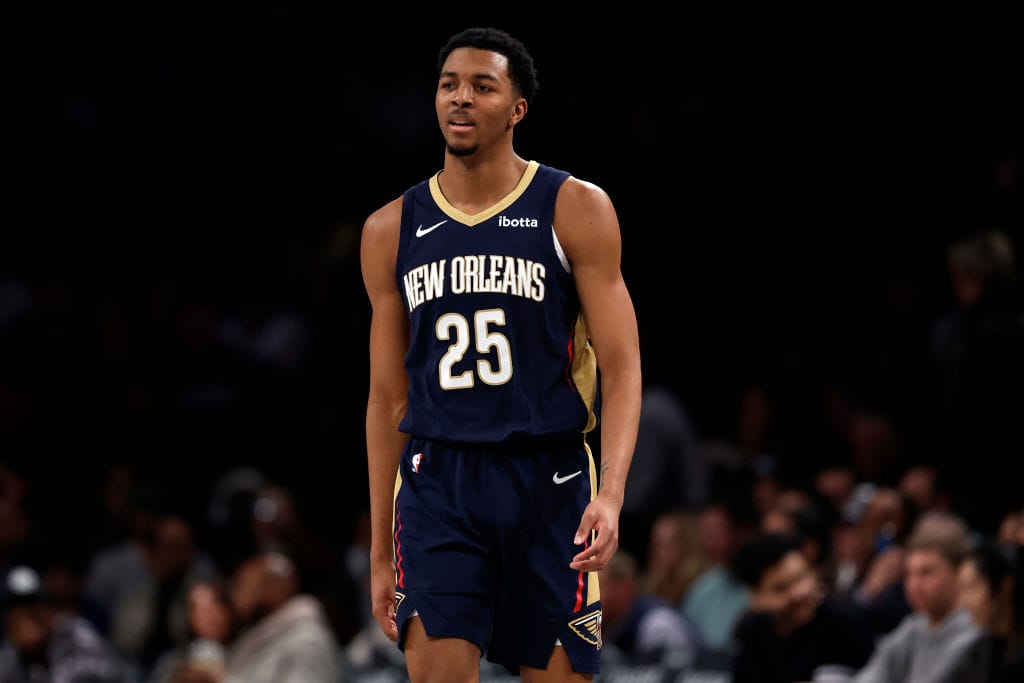 Trey Murphy III durante un partido de los New Orleans Pelicans