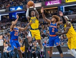 Mathurin y Haliburton pasan por encima de los Knicks
