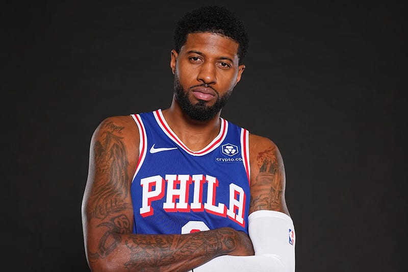 Paul George durante el media day