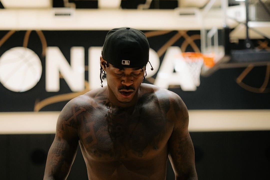 Jarred Vanderbilt durante una sesión de entrenamiento