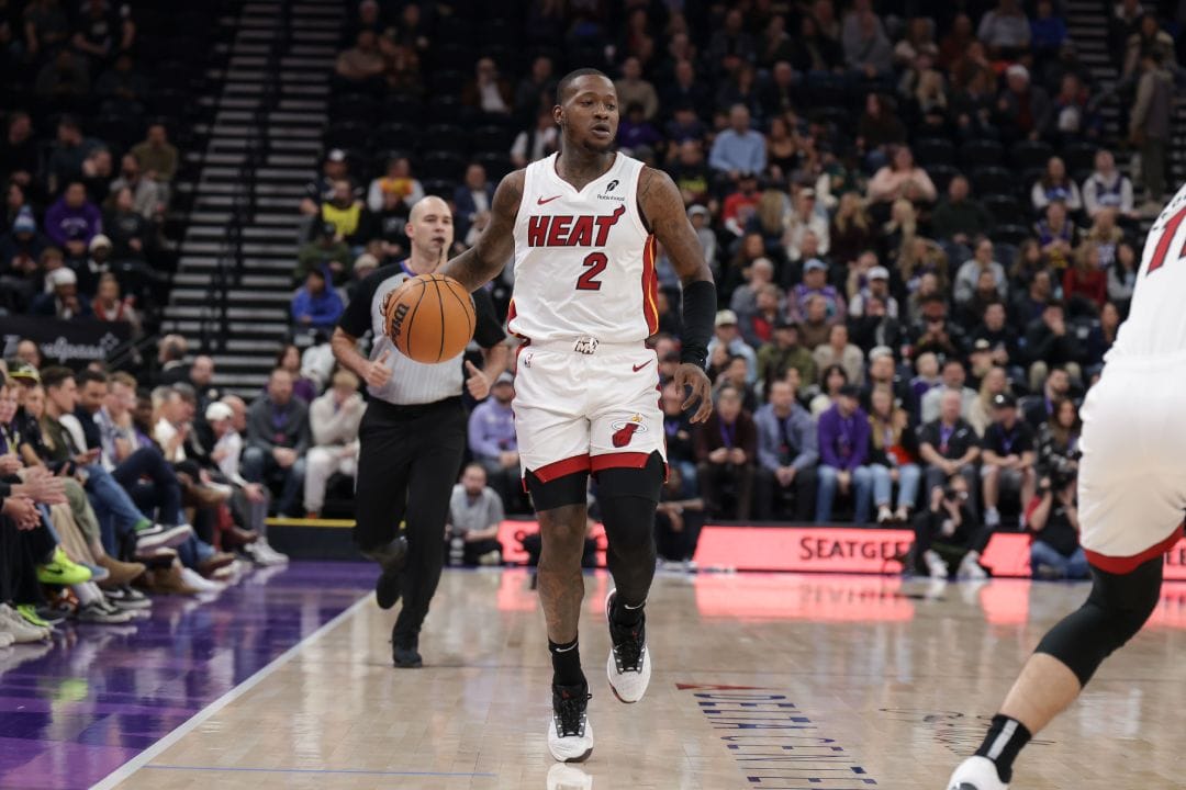 Terry Rozier durante un partido con los Heat.
