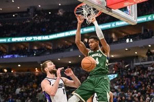 Giannis machaca ante Sabonis