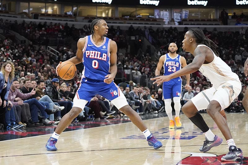 Maxey en el último 76ers vs Bulls