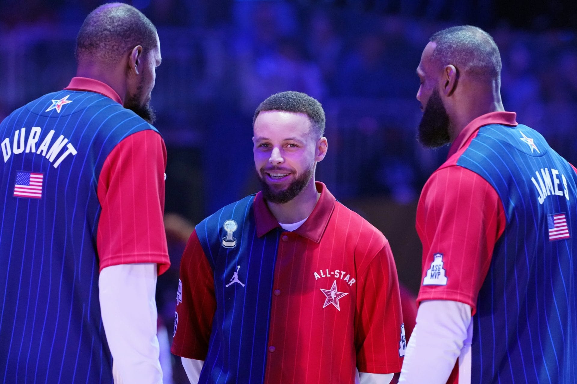 Durant, Curry y LeBron con el Team USA