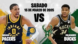 Bucks vs Pacers 15 de marzo de 2025.