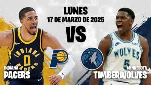 Timberwolves vs Pacers 17 de marzo de 2025