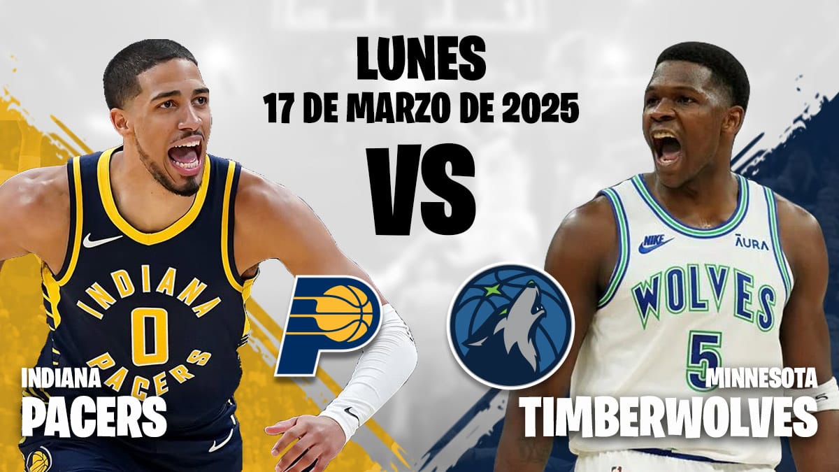 Timberwolves vs Pacers 17 de marzo de 2025