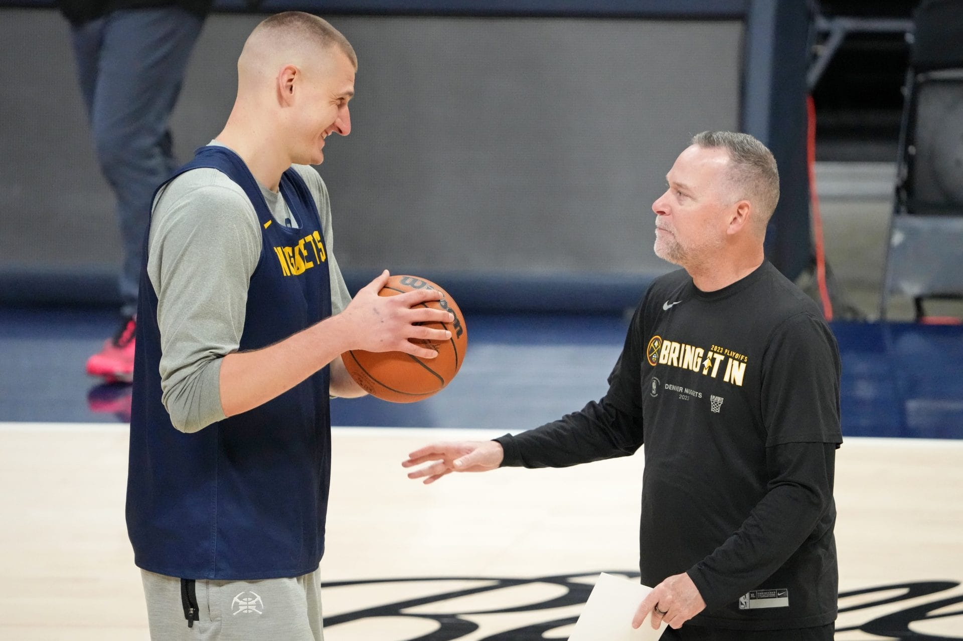 Nikola Jokic y Michael Malone