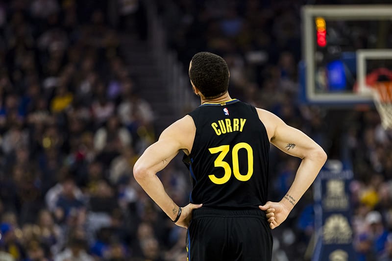 Stephen Curry en la pista