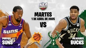 Bucks vs Suns 1 de abril de 2025.