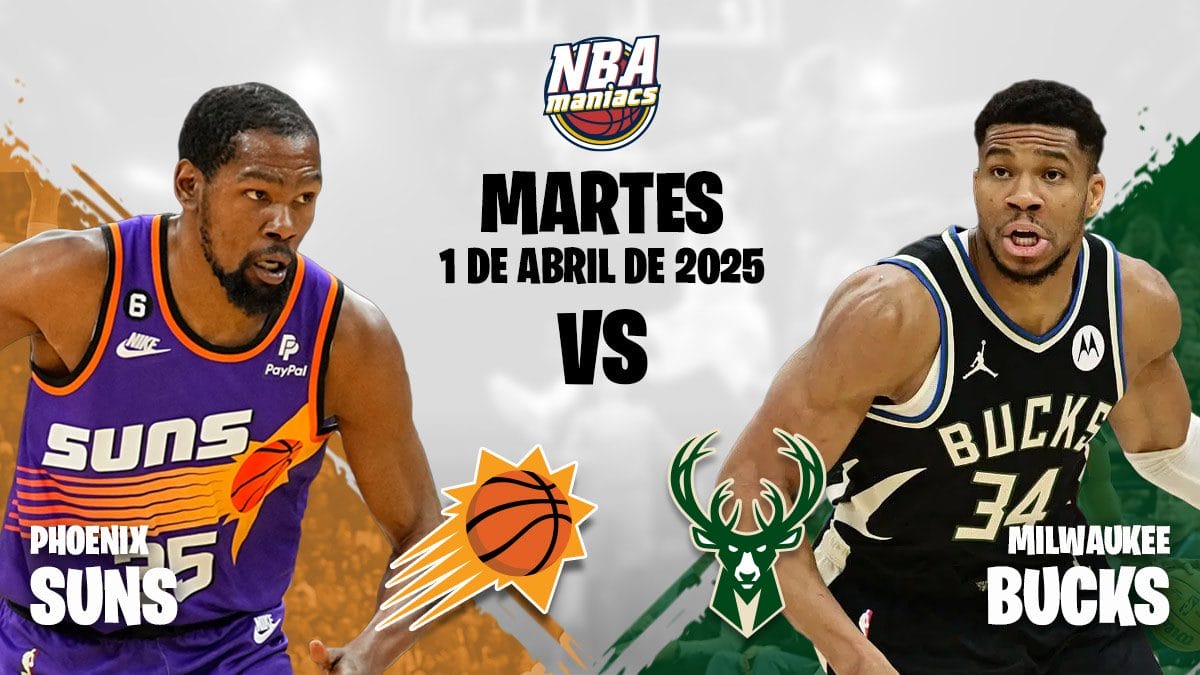 Bucks vs Suns 1 de abril de 2025.