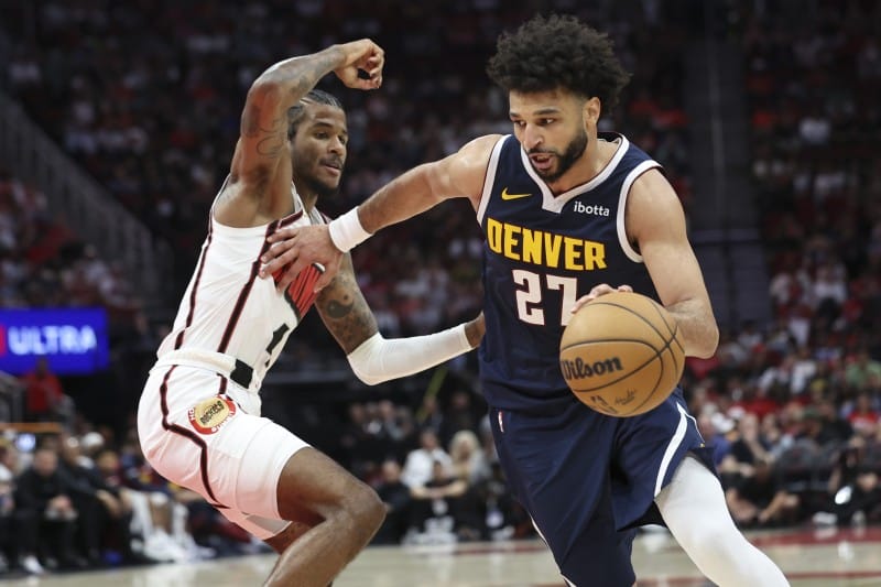 Jamal Murray, jugando contra Houston Rockets.