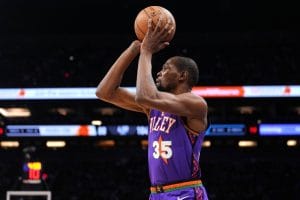 Kevin Durant, durante un partido con los Suns