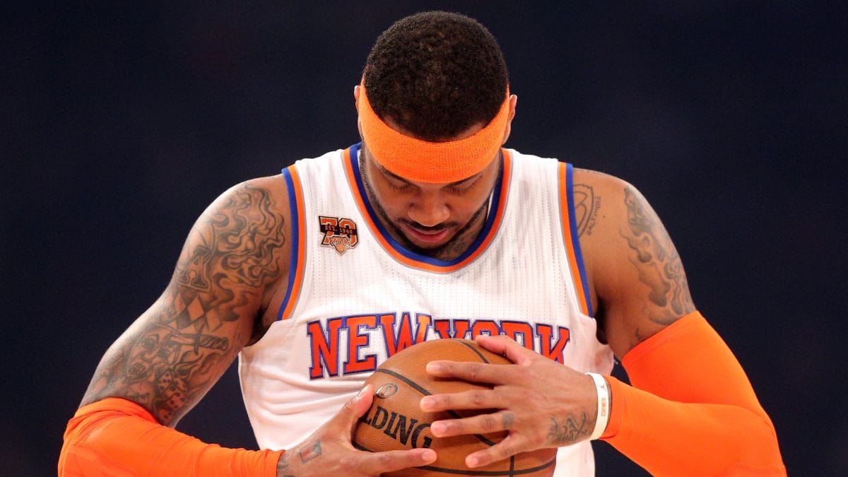 Carmelo Anthony en su etapa en New York.