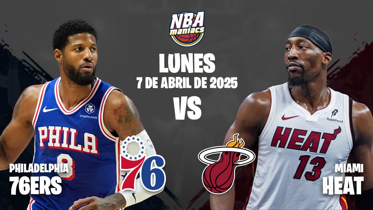 Bam Adebayo y Paul George, dos de las estrellas del Heat vs 76ers.