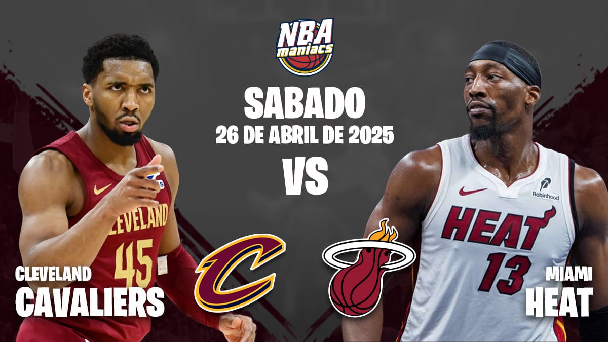 Bam Adebayo y Donovan Mitchell, dos de las estrellas del Heat vs Cavaliers.