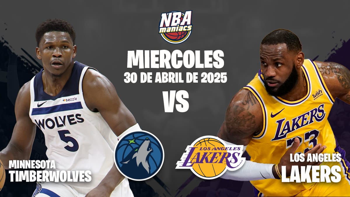 LeBron James y Anthony Edwards, dos de las estrellas del Lakers vs Timberwolves.