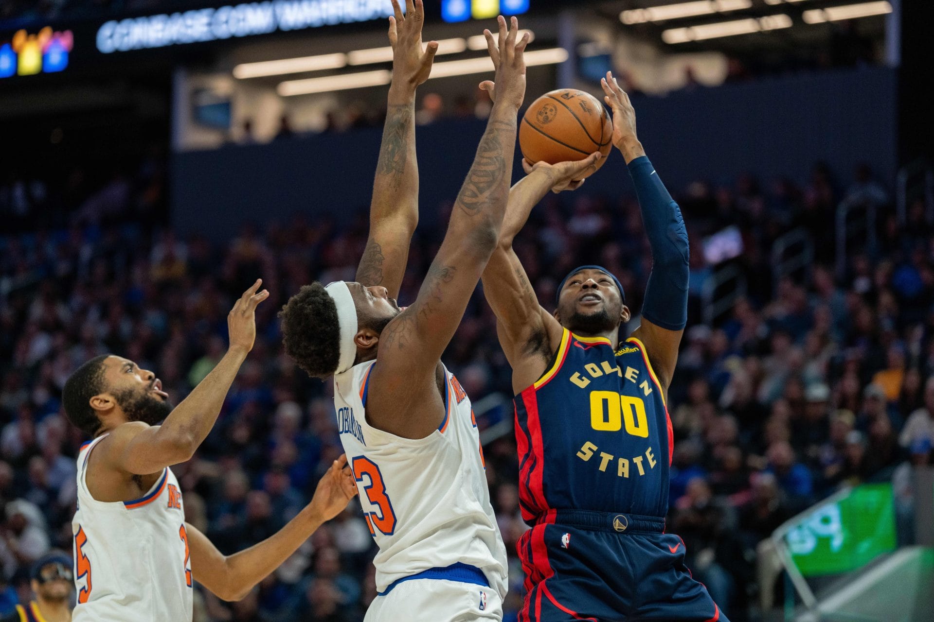Mitchell Robinson, en un Knicks vs Warriors