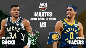 Tyrese Haliburton y Giannis Antetokoumpo, dos de las estrellas del Pacers vs Bucks.